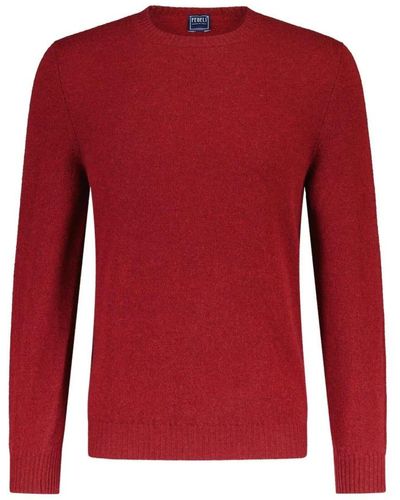 Fedeli Round-Neck Knitwear - Red