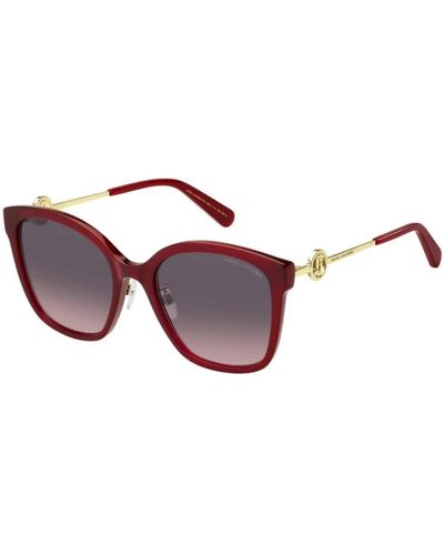 Marc Jacobs Rote sonnenbrille mit braunen pink getönten gläsern - Lila