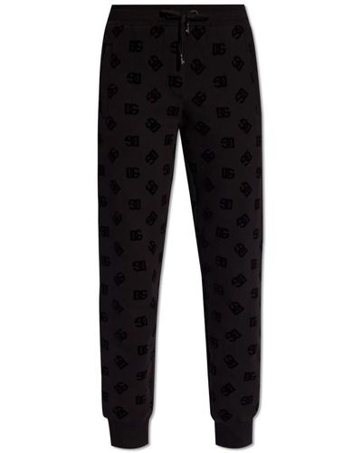 Dolce & Gabbana Sweatpants mit monogramm - Schwarz