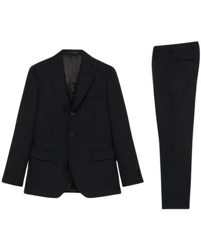 Brooks Brothers Schwarzer anzug aus jungfrau-wolle,marineblauer anzug aus reiner wolle,grauer anzug aus reiner schurwolle