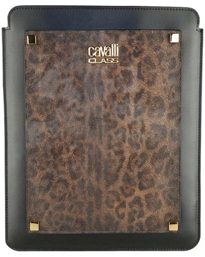 Class Roberto Cavalli Custodia tablet con stampa leopardata - Marrone
