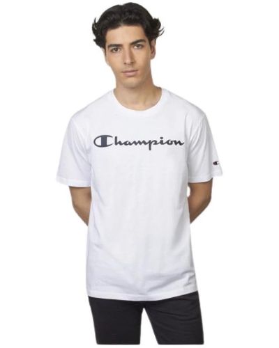 Champion Leichtes baumwoll t-shirt - Weiß