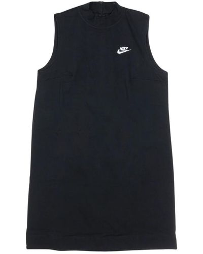 Nike Sportkleid jersey in schwarz/weiß - Blau