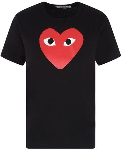 COMME DES GARÇONS PLAY T-Shirts - Black