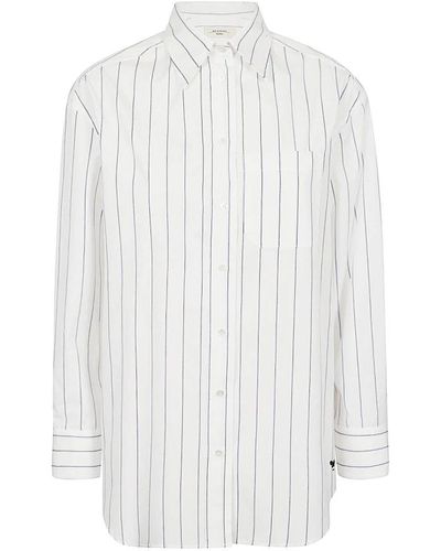 Weekend by Maxmara Camicia lunga a righe in cotone - Bianco