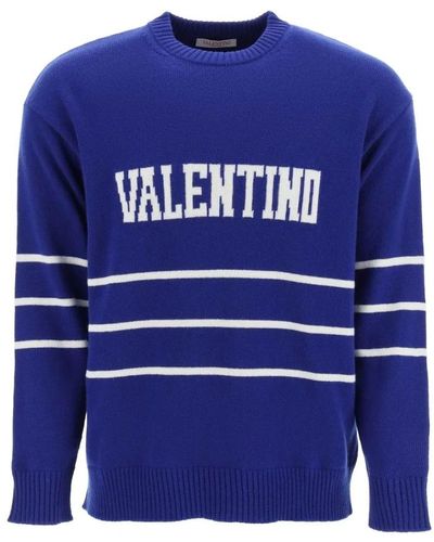 Valentino Gemütlicher strickpullover - Blau