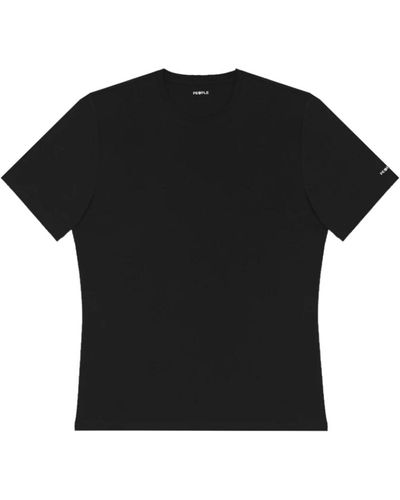 People Of Shibuya Reflektierendes logo slim fit t-shirt - Schwarz