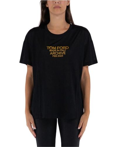 Tom Ford Seiden jersey t-shirt - Schwarz