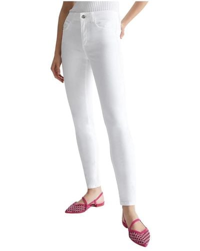 Liu Jo Skinny jeans mit 5 taschen - Weiß