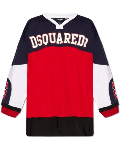 DSquared² T-shirt mit logo - Rot