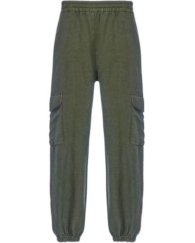 Bazar Deluxe Pantalón cargo verde con detalle de bolsillo