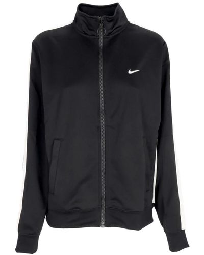Nike Sportswear poly-knit swoosh jacke schwarz/weiß
