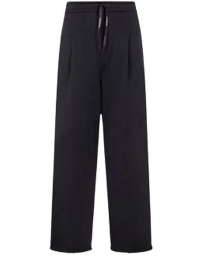 A PAPER KID Straight Trousers - Blue