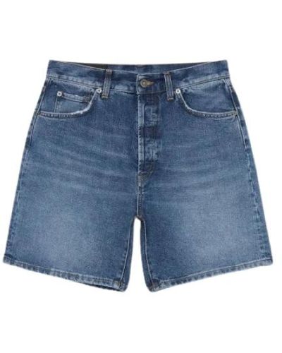 Dondup Shorts de mezclilla de talle alto ajuste regular - Azul