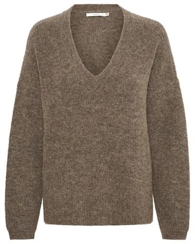 Gestuz V-neck knitwear - Marrone