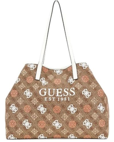 Guess Tote Bags - Brown
