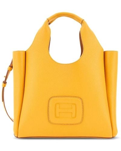 Hogan Klassische kleine shopping handtasche gelb