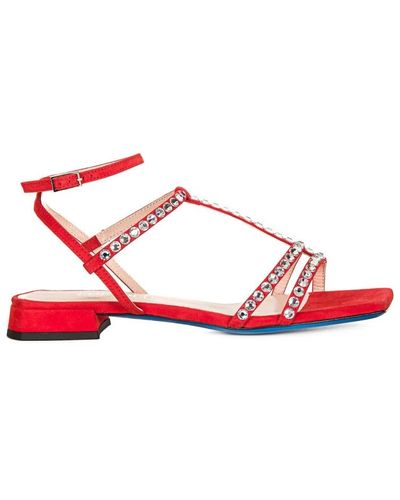 Loriblu Flat Sandals - Red