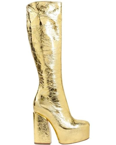 Dries Van Noten Gold metallic ankle boots aw23 - Mettallic