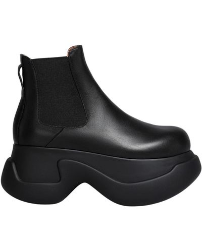 Marni Chelsea-boots aus glattleder mit gummisohle - Schwarz
