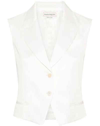 Alexander McQueen Vests - Weiß