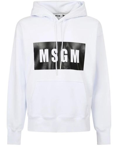 MSGM Branded sweatshirt - Blanc