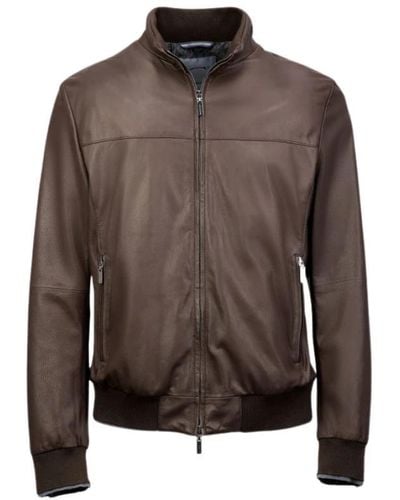 Gimo's Leather ultra soft jacket - Marrone