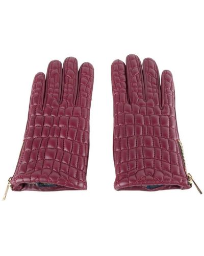 Class Roberto Cavalli Burgundy lambskin handschuhe clt.011 - Lila