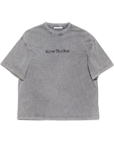 Acne Studios Vintage schwarzes logo t-shirt - Grau