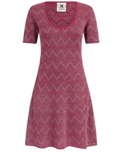 M Missoni Knitted Dresses - Pink