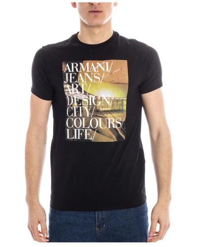 Armani Jeans Tops > t-shirts - Noir