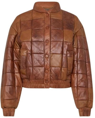 Golden Goose Leather Jackets - Brown