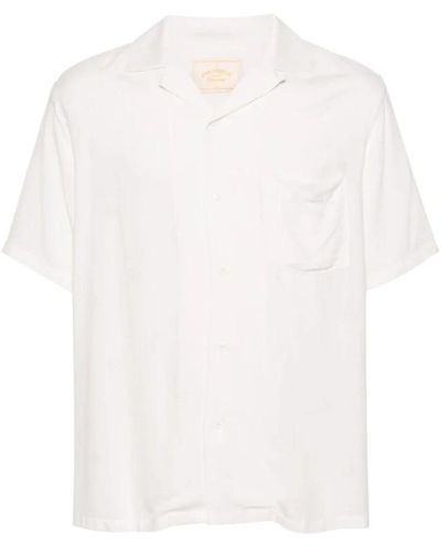 Portuguese Flannel Short sleeve shirts - Weiß