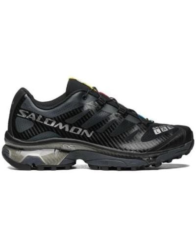 Salomon Ebony Silver Metallic Xt 4 Og Sneakers - Black
