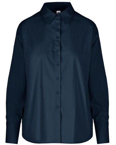 Bomboogie Stretch cotton satin shirt - Azul