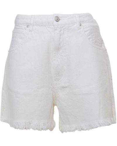 Roy Rogers Shorts > denim shorts - Blanc