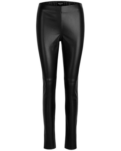 Bruuns Bazaar Leather trousers - Negro