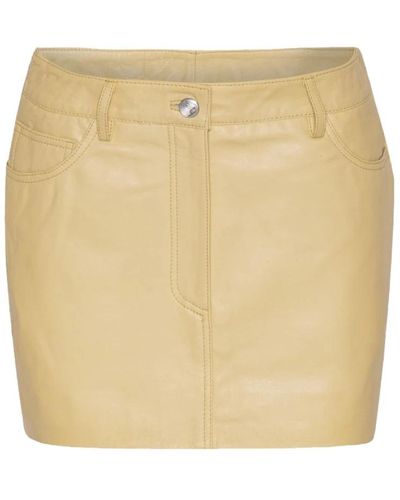 REMAIN Birger Christensen Leather Skirts - Natural