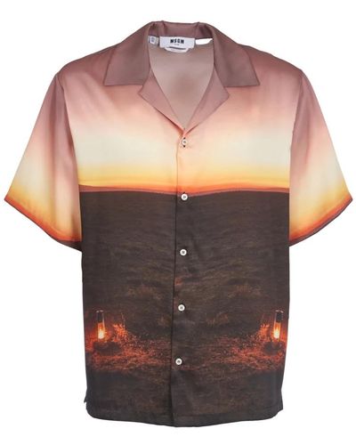 MSGM Short Sleeve Shirts - Multicolour