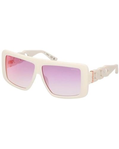 Guess Weiße sonnenbrille mit gradient oder spiegel violett - Pink