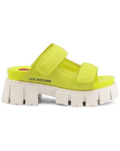 Love Moschino Sommer sandalen mit runder spitze - Gelb