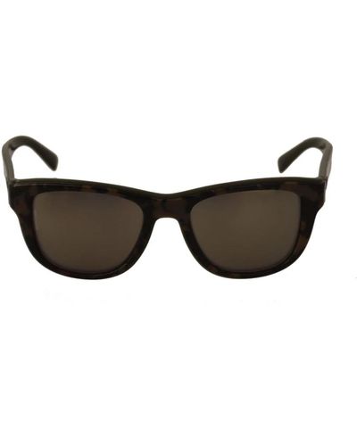 Dolce & Gabbana Brown Mirror Lens Plastic Full Rim Sunglasses