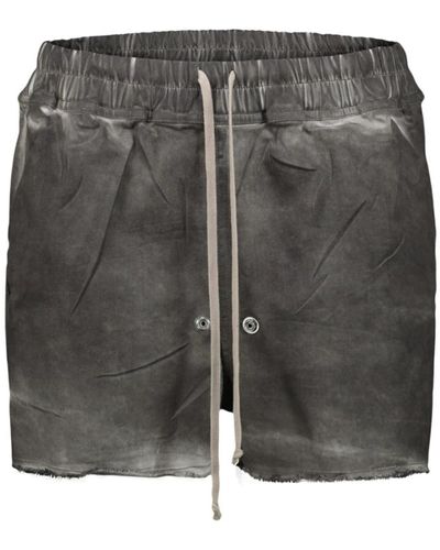 Rick Owens Shorts > denim shorts - Gris