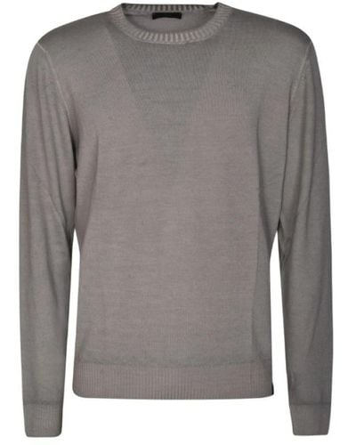 Fay Round-Neck Knitwear - Gray
