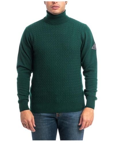 Roy Rogers Wollpullover mit hohem kragen - Grün