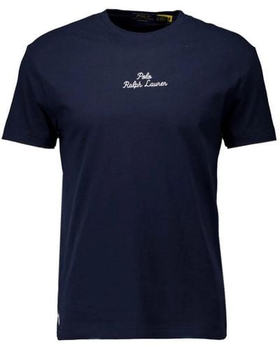 Ralph Lauren Stilosa magliette blu scuro con vestibilità regolare