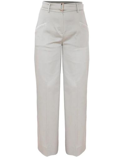 Kocca Pantalones anchos de algodón con bolsillos - Gris