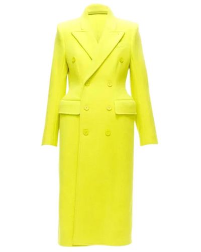 Balenciaga Double-Breasted Coats - Yellow