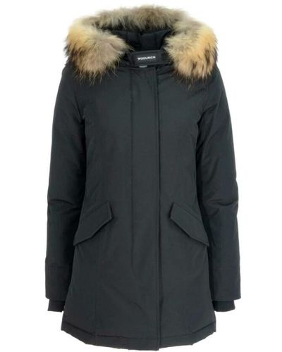 Woolrich Arctic parka in ramar with detachable fur trim - Nero
