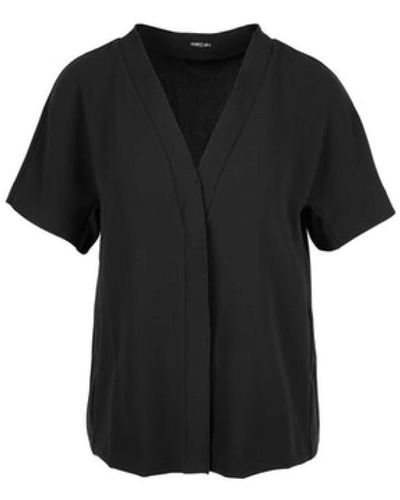 Marc Cain Flowing blouse made of stretch material - Nero